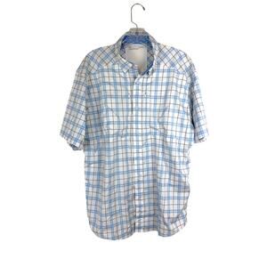 Under Armour Mens Tide Chaser Short Sleeve Plaid Shirt Large Button Up 1353334